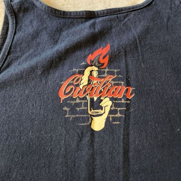 Civilian Limited Edition By Billy Dagerty Its A Riot Navy Blue Tank Top Size 2XL - Picture 8 of 8